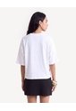 Camiseta Boxy Con Estampado  Para Mujer Crudo Seven Seven de Seven Seven