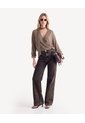 Blusa Con Corbata  Para Mujer Verde Seven Seven de Seven Seven