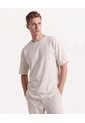 Camiseta Texturizada Relaxed Fit  Para Hombre Taupe Seven Seven de Seven Seven