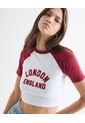 Crop Top Con Bordado  Para Mujer Marfil Seven Seven de Seven Seven