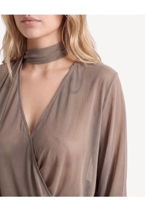 Blusa Con Corbata Para Mujer Verde Seven Seven