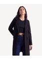 Chaqueta Abrigo Con Bolsillos  Para Mujer Negro Seven Seven de Seven Seven