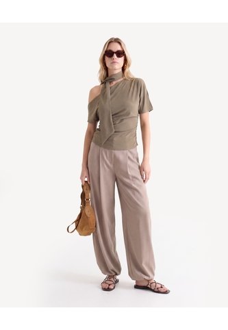 Blusa Con Pañuelo  Para Mujer Verde Seven Seven Seven Seven