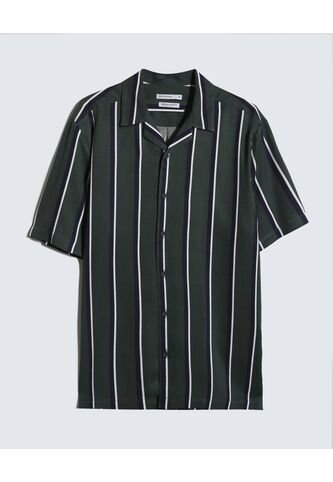 Camisa Para Hombre Manga Corta  Color Verde Oscuro Marca Seven Seven #45012049 Seven Seven