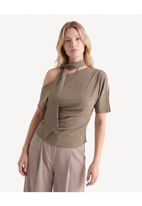 Blusa Con Pañuelo Para Mujer Verde Seven Seven