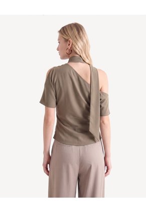 Blusa Con Pañuelo Para Mujer Verde Seven Seven