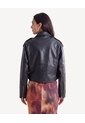 Chaqueta Biker Con Cinturón  Para Mujer Negro Seven Seven de Seven Seven