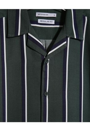 Camisa Para Hombre Manga Corta  Color Verde Oscuro Marca Seven Seven #45012049