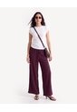 Pantalón Suelto Con Cordón Ajustable  Para Mujer Vino Seven Seven de Seven Seven