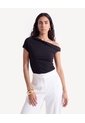 Blusa Con Torsión Y Escote Lateral  Para Mujer Negro Seven Seven de Seven Seven