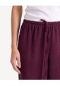 Pantalón Suelto Con Cordón Ajustable  Para Mujer Vino Seven Seven de Seven Seven