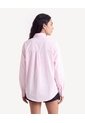 Blusa Camisera Oversize Con Corbata  Para Mujer Rosa Seven Seven de Seven Seven