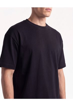 Camiseta Relaxed Esencial Para Hombre Negro Seven Seven