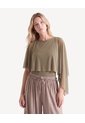 Body Mesh Con Capa  Para Mujer Verde Seven Seven de Seven Seven