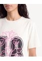Camiseta Holgada Con Screen Frontal  Para Mujer Amarillo Seven Seven de Seven Seven