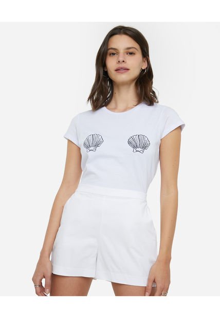 Short Para Mujer  Color Blanco Marca Seven Seven #28190307