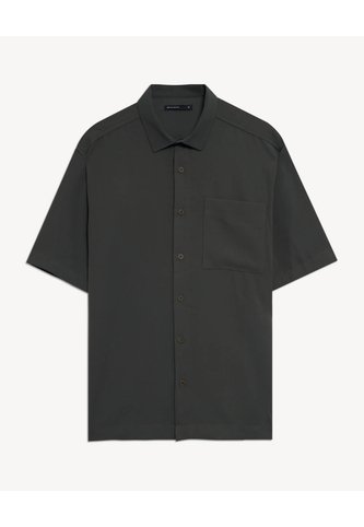 Camisa Relaxed Con Bolsillo  Para Hombre Gris Seven Seven Seven Seven
