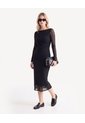 Vestido Midi Mesh  Para Mujer Negro Seven Seven de Seven Seven