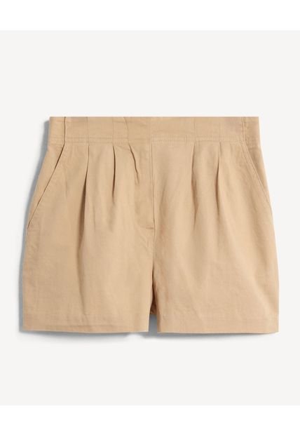 Short Para Mujer Multiusos Plano Color Camel Marca Seven Seven #28191115