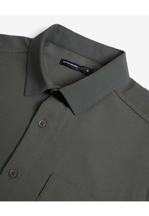 Camisa Relaxed Con Bolsillo  Para Hombre Gris Seven Seven