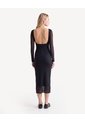 Vestido Midi Mesh  Para Mujer Negro Seven Seven de Seven Seven
