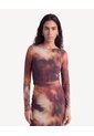 Vestido Midi De Mesh Con Espalda Abierta  Para Mujer Rojo Seven Seven de Seven Seven