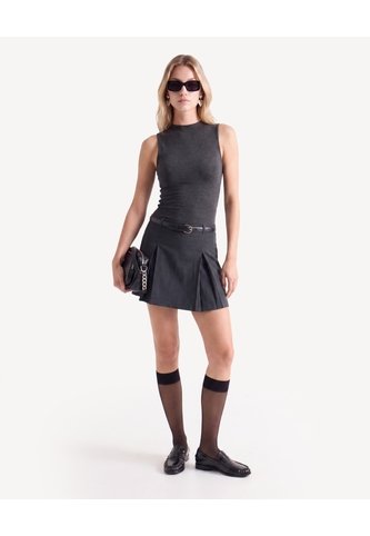 Vestido Corto Ajustado  Para Mujer Gris Seven Seven Seven Seven