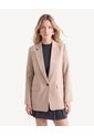 Blazer Cruzado Con Bolsillos  Para Mujer Taupe Seven Seven de Seven Seven