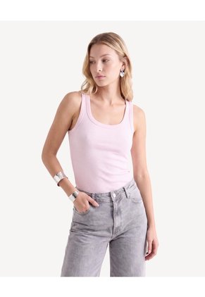Camiseta Tank Top  Para Mujer Rosado Seven Seven