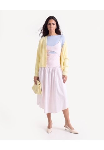 Vestido Midi De Tiras Con Cutout  Para Mujer Rosa Seven Seven Seven Seven