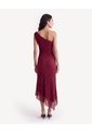 Vestido De Encaje Con Drapeado Lateral  Para Mujer Vino Seven Seven de Seven Seven