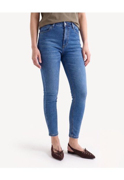 Jean Skinny Tiro Medio  Para Mujer Azul Seven Seven