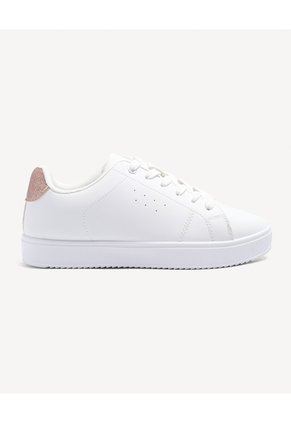 Tenis Con Detalle Posterior Para Mujer Blanco Seven Seven