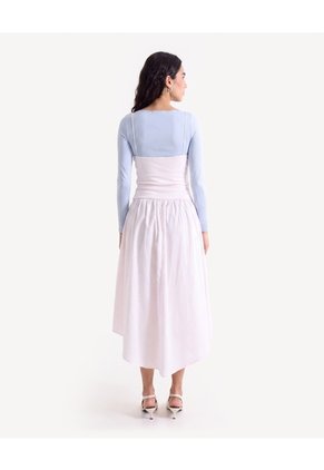 Vestido Midi De Tiras Con Cutout Para Mujer Rosa Seven Seven