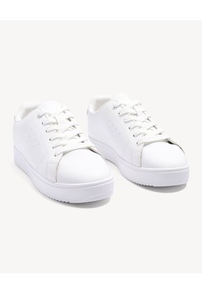 Tenis Con Detalle Posterior Para Mujer Blanco Seven Seven
