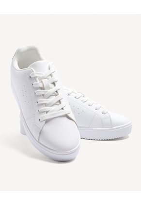 Tenis Con Detalle Posterior Para Mujer Blanco Seven Seven