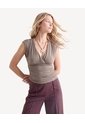 Camiseta Cuello V  Para Mujer Verde Seven Seven de Seven Seven