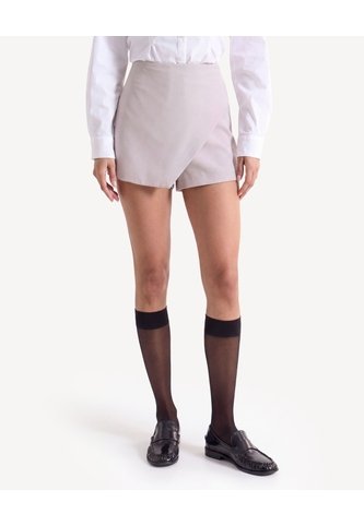 Falda Short Con Cruce Frontal  Para Mujer Taupe Seven Seven Seven Seven