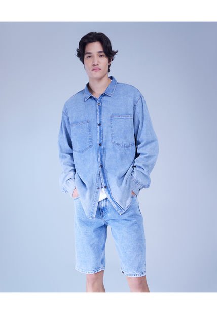 Bermuda Para Hombre  Color Azul Claro Marca Seven Seven #45100626