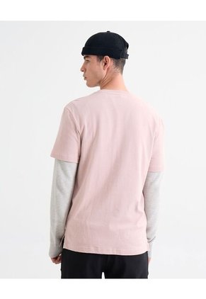 Camiseta Para Hombre Manga Corta Cuello Redondo Color Rosa Marca Seven Seven #45092658