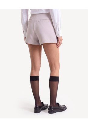 Falda Short Con Cruce Frontal Para Mujer Taupe Seven Seven