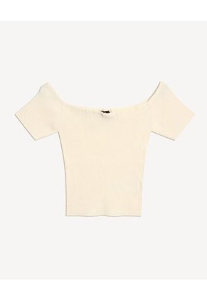 Camiseta Para Mujer Manga Corta Moda Color Crema Marca Seven Seven #28096420