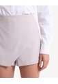 Falda Short Con Cruce Frontal  Para Mujer Taupe Seven Seven de Seven Seven