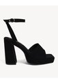Sandalias Tacón Plataforma  Para Mujer Negro Seven Seven de Seven Seven