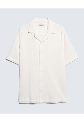 Camisa Para Hombre Manga Corta Color Crema Marca Seven Seven #45012055