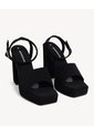 Sandalias Tacón Plataforma  Para Mujer Negro Seven Seven de Seven Seven