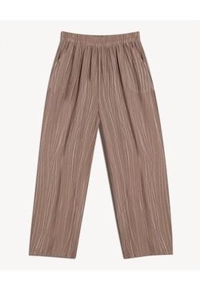 Pantalón Fluido Estampado Para Mujer Taupe Seven Seven