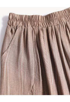 Pantalón Fluido Estampado Para Mujer Taupe Seven Seven