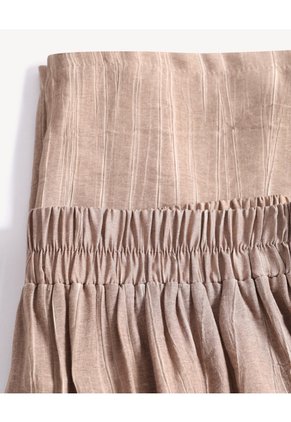 Pantalón Fluido Estampado Para Mujer Taupe Seven Seven