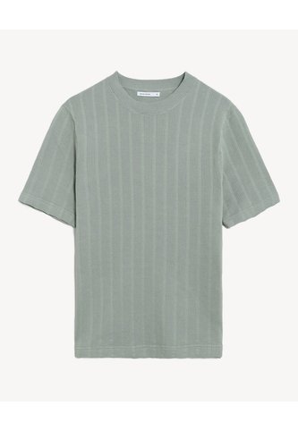 Camiseta Tejido Tricot  Para Hombre Verde Seven Seven Seven Seven